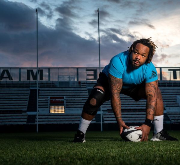 Shooting produit ZAMST avec Mathieu Bastareaud