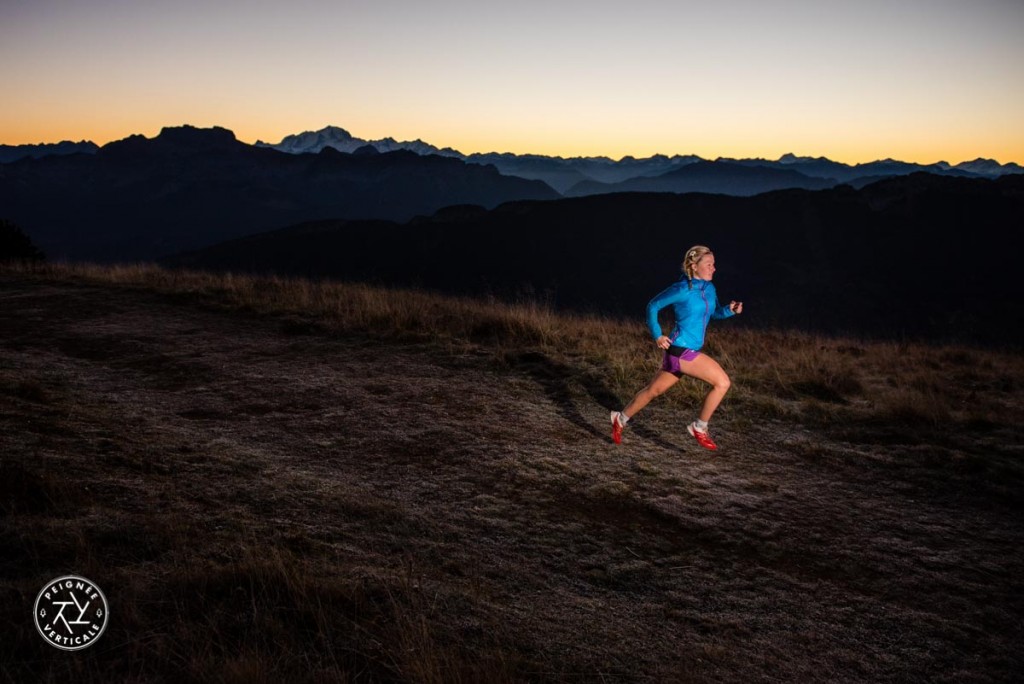 Lever de soleil en Trail au Semnoz