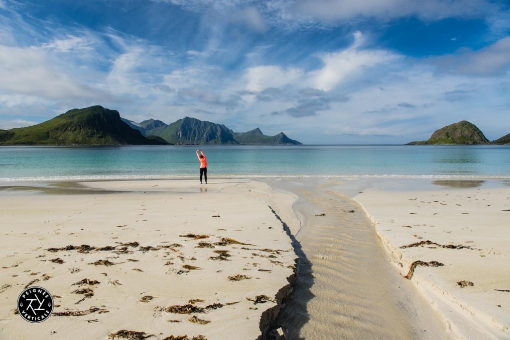 Yoga on Haukland Beach - Norway