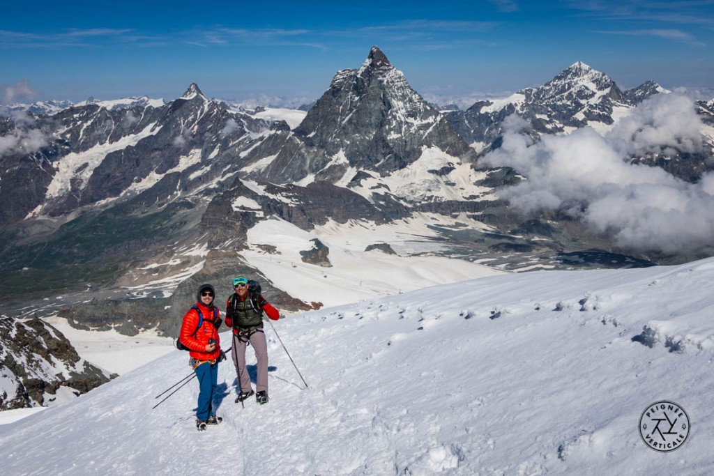 Lolo et Vivian avant d'entamer la descente