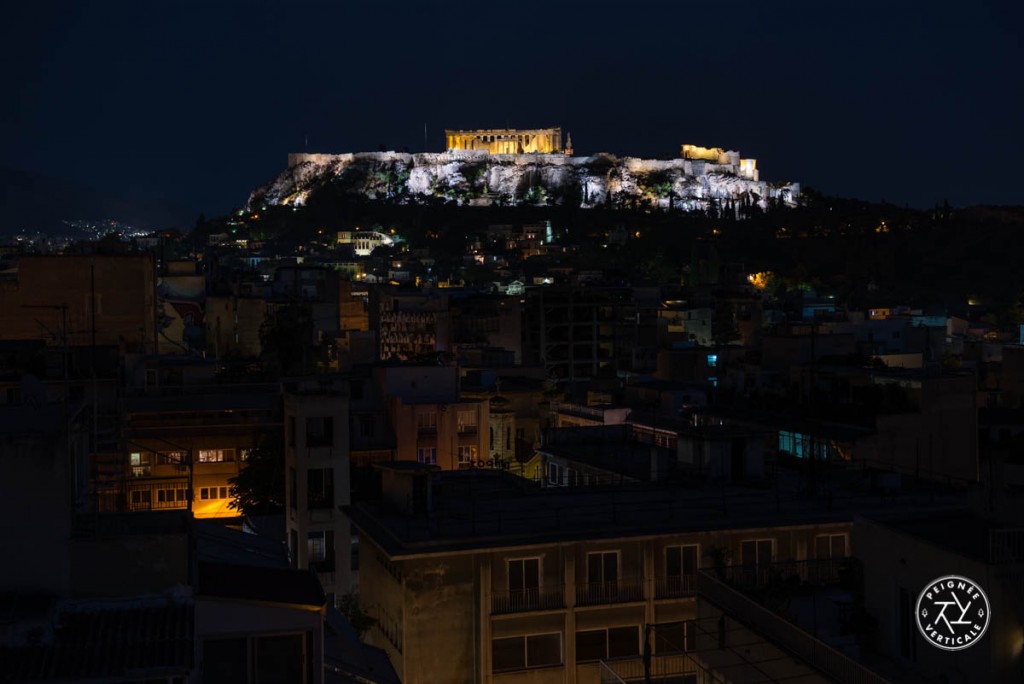 Vue sur l'Acropole et le Parthénon