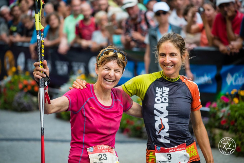 Andrea Huser et Caroline Chaverot UTMB 2016